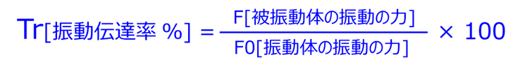 振動伝達率%計算式 振動伝達率%計算式